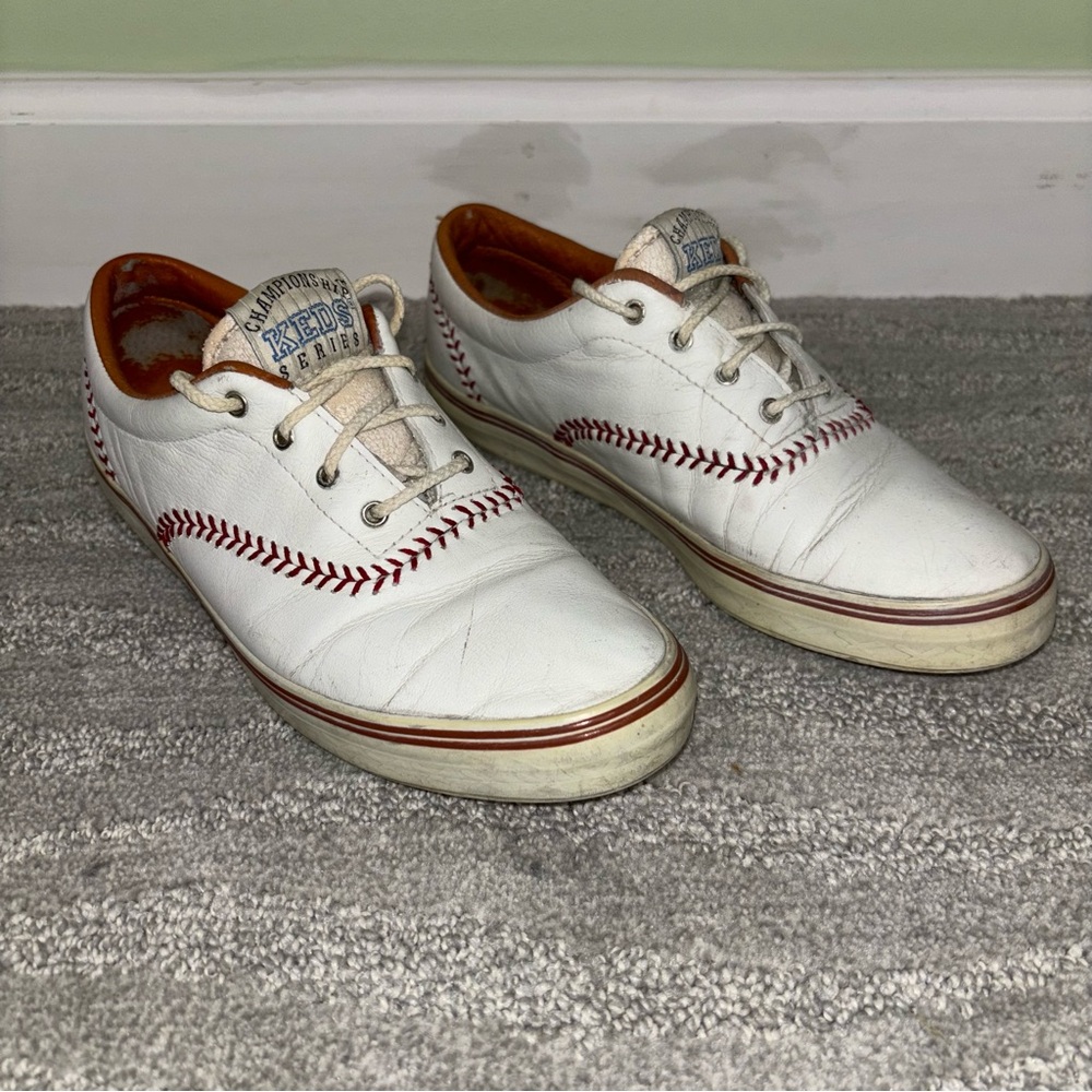 Vintage 1992 Keds Women’s Championship Series Baseball Sneakers White Size 8 - Picture 3 of 7